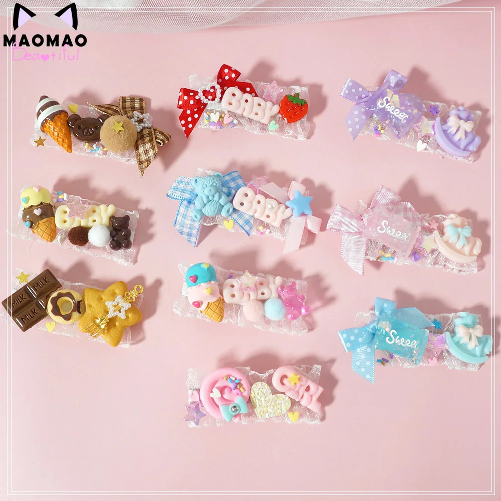 

Сладкая мать lo can Aima Ka длинные Детеныши star заколка с кружевом десерт Лолита маленькие предметы