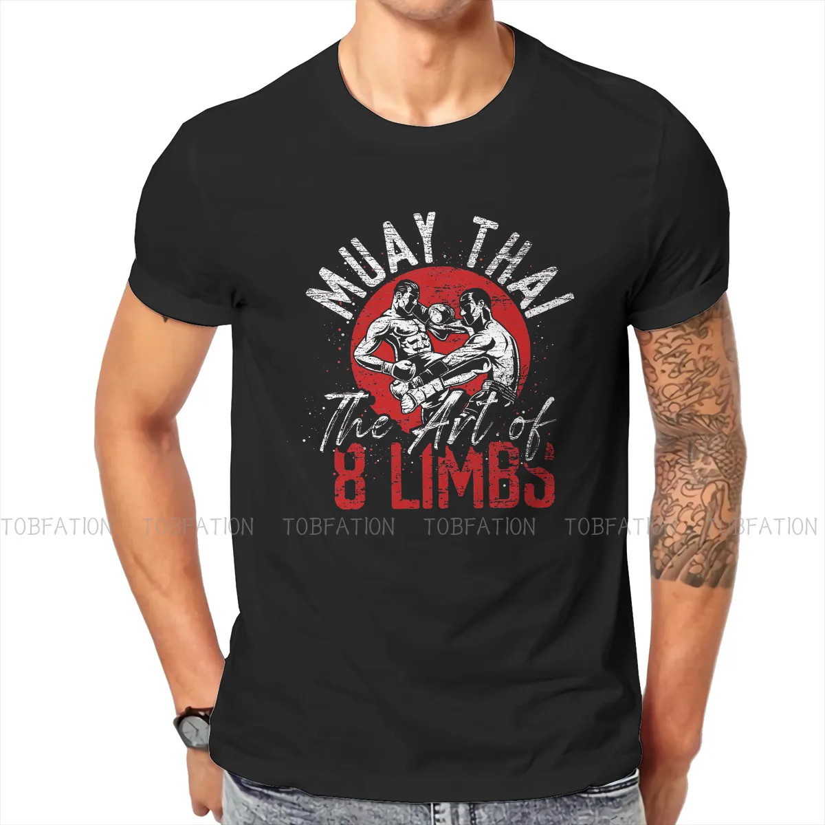 Fighting Unique TShirt Muay Thai Top Quality New Design Gift Idea  T Shirt Stuff Ofertas