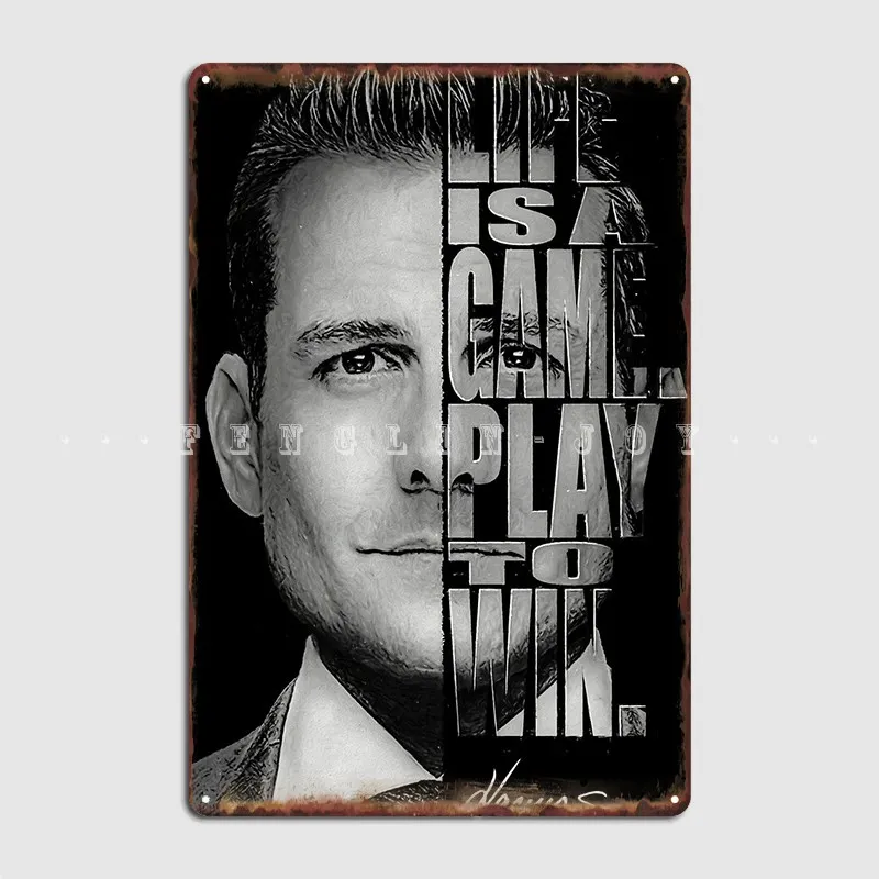 Harvey Specter Poster Metal Sign Wall Cave Club Bar Printing Plaques Tin Sign Poster