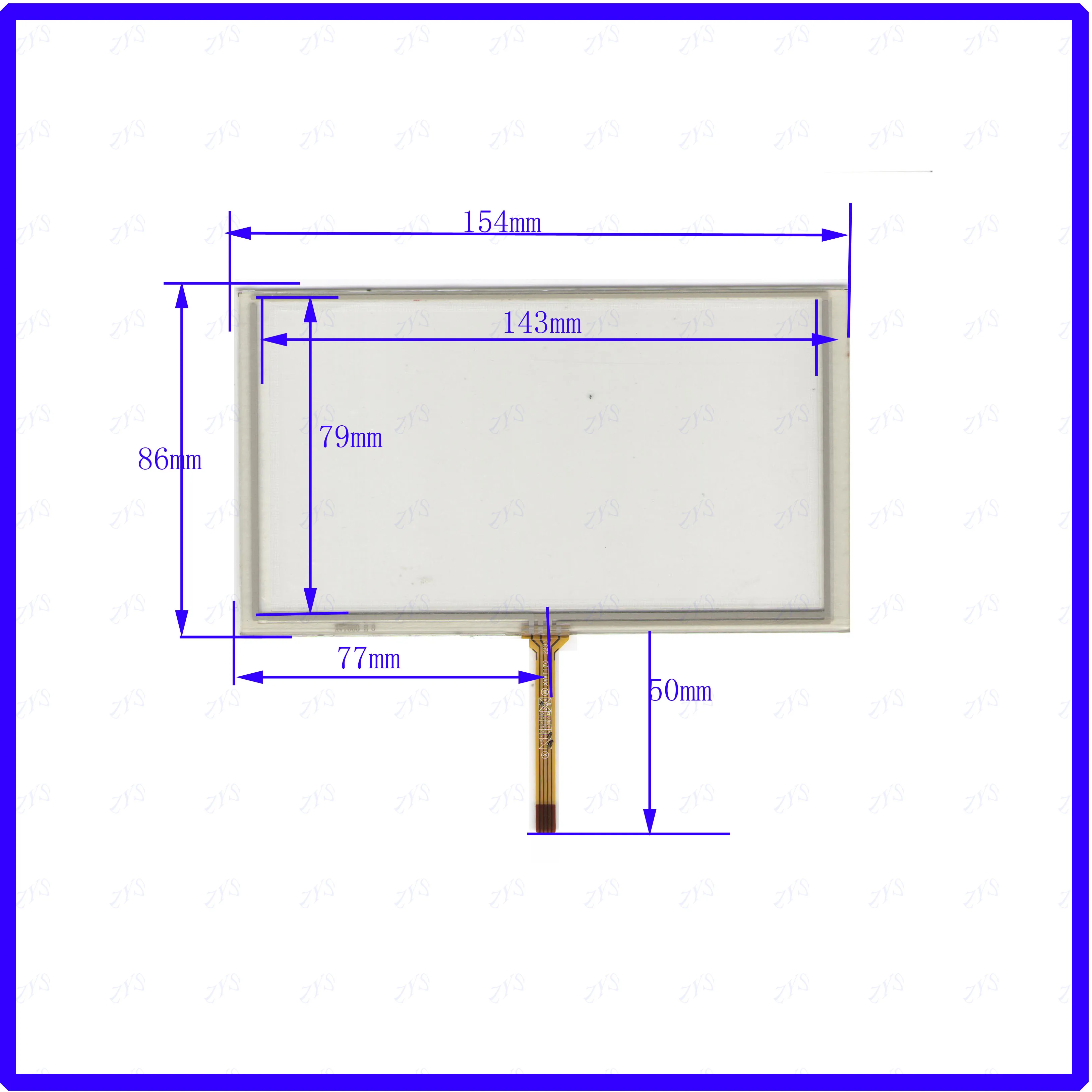 

ZhiYuSun XWT603 154*86mm 4 lines resistive touch panel for Car DVD Industrial control 154*86