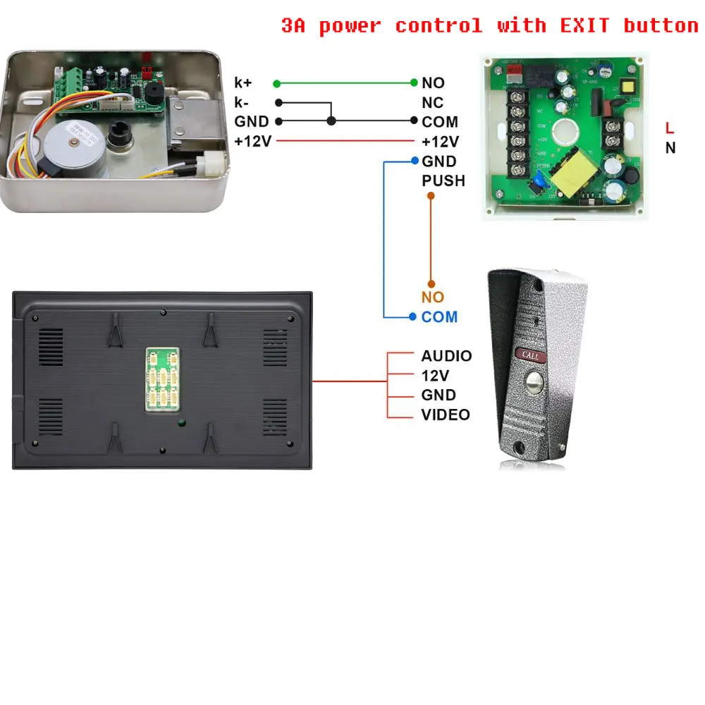 mini with Night vision Color Video Door Phone Intercom System Waterproof Camera