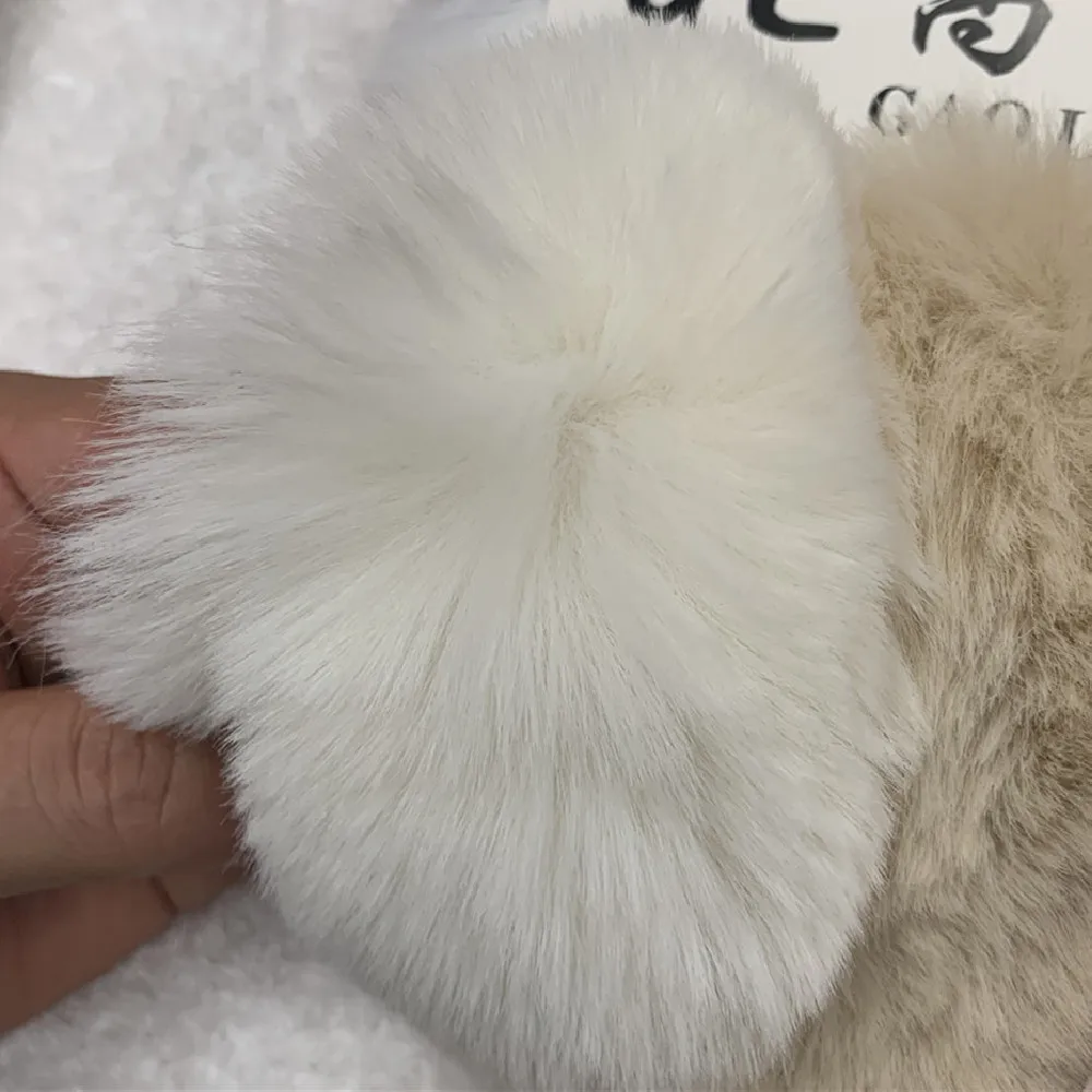 Top Quality 3cm Long Soft Fur Fabric 85cm*165cm Width Faux Rabbit Fur Fabric For Coat Clothes Fur Collar