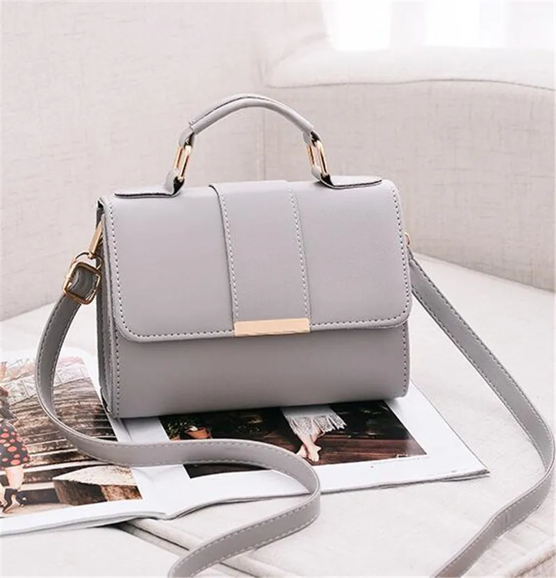 Heißer Verkauf Flap Sling Schulter Taschen für Frauen Einfarbig Umhängetasche Messenger Tasche Geldbörse Weibliche Leder Handtasche Tasche – Detail 23