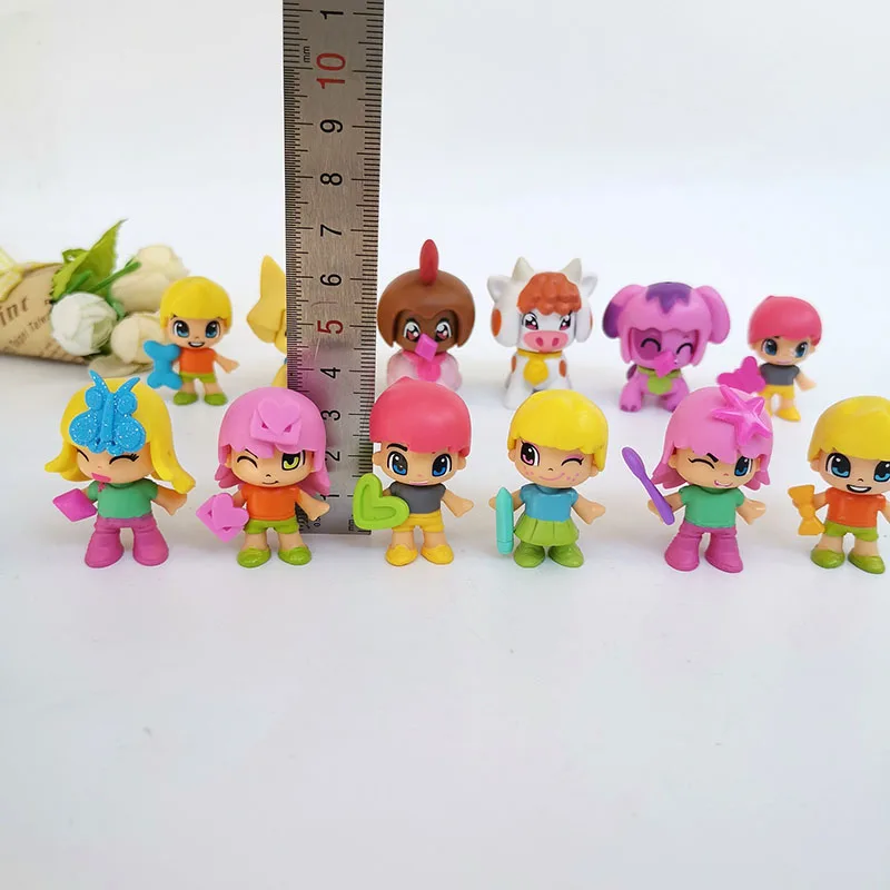 Anime Cartoon Cute MIni Pinypon Pets Dolls Detachable Doubleface Action Figures Toys Fashion Kids Toy Birthday Christmas Gifts