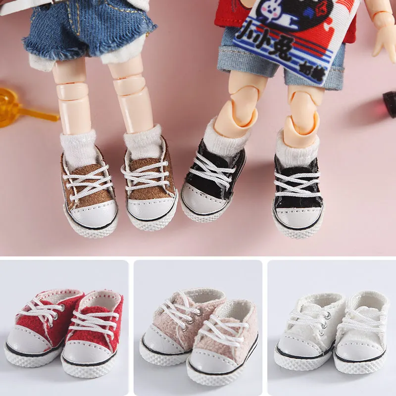 Neue OB11 Babyschuhe Bjd Puppenkleidung Lässige Segeltuchschuhe Passend für Ob11, Obitsu11, Molly, GSC, Holala, 1/12 Bjd Puppenzubehör