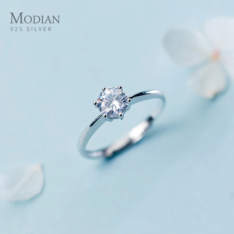 Modian 3 Different Size Dazzling AAA Zircon Ring for Women Fashion 925 Sterling Silver Wedding Engagement Ring Fine Jewelry