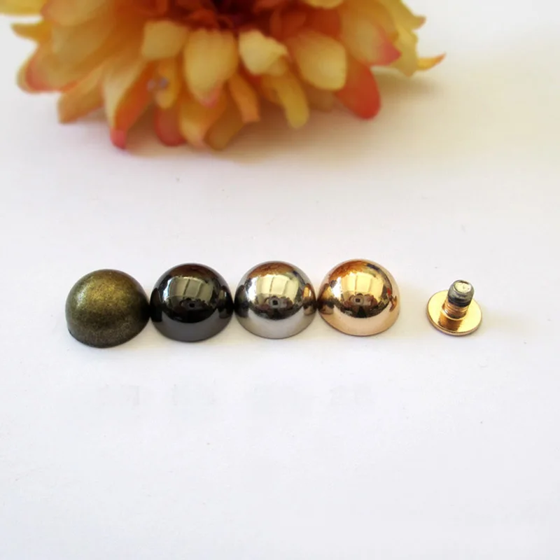 

100pcs Dome Rivet Screw Spike Studs Punk Spots Garment Leather Craft Belt Wallet Decoration Parts 8/10/12/20 mm