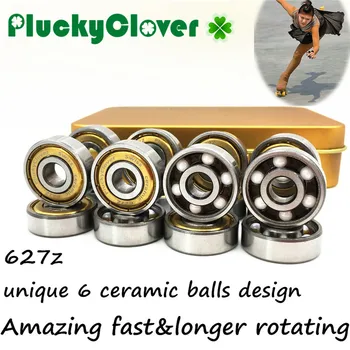 16pc Quad Skate Bearing 627 avec 6 vers le haut billes en céramique patin à roulettes artistiques patins de hockey Quad portant 627 roulement de patin d'art