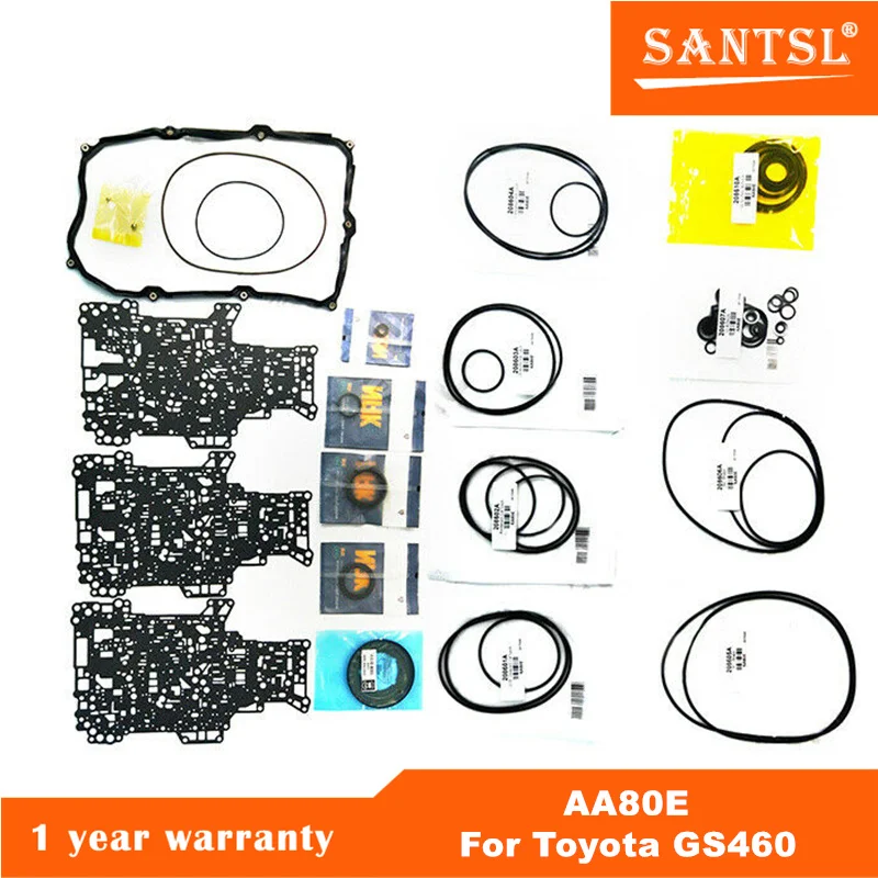 

AA80E Automatic Transmission Overhaul Rebuild Kit Seals Gaskets Fit For TOYOTA GS460/LS460 4.6L Car Accessories Transnation