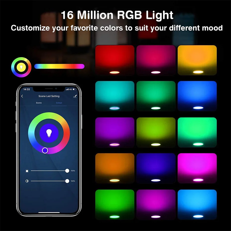 8W Slimme Lamp Led Lamp Gu 10 Rgb Magie Spotlight Dimbare Timer Functie Home Decor Werk Met Alexa google Home Assistent