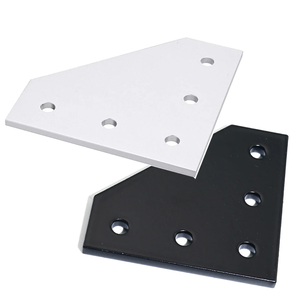 

8pcs 20x20 with 5 Holes 90 Degree Joint Board Plate Corner Angle Bracket Connection Joint Strip for Aluminum Profile 2020