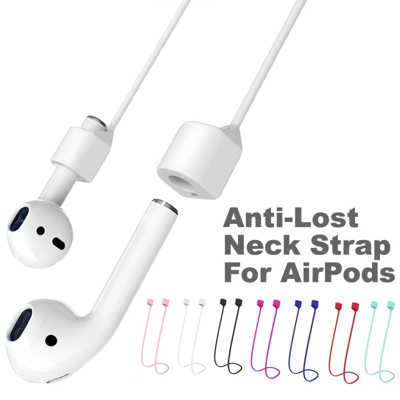 Anti-Lost Silicone Earphone Rope Holder Cable for Airpods 1 2 3 Mi Airdots TWS Headset Anti-Lost Silicone Cable Cord String Rope