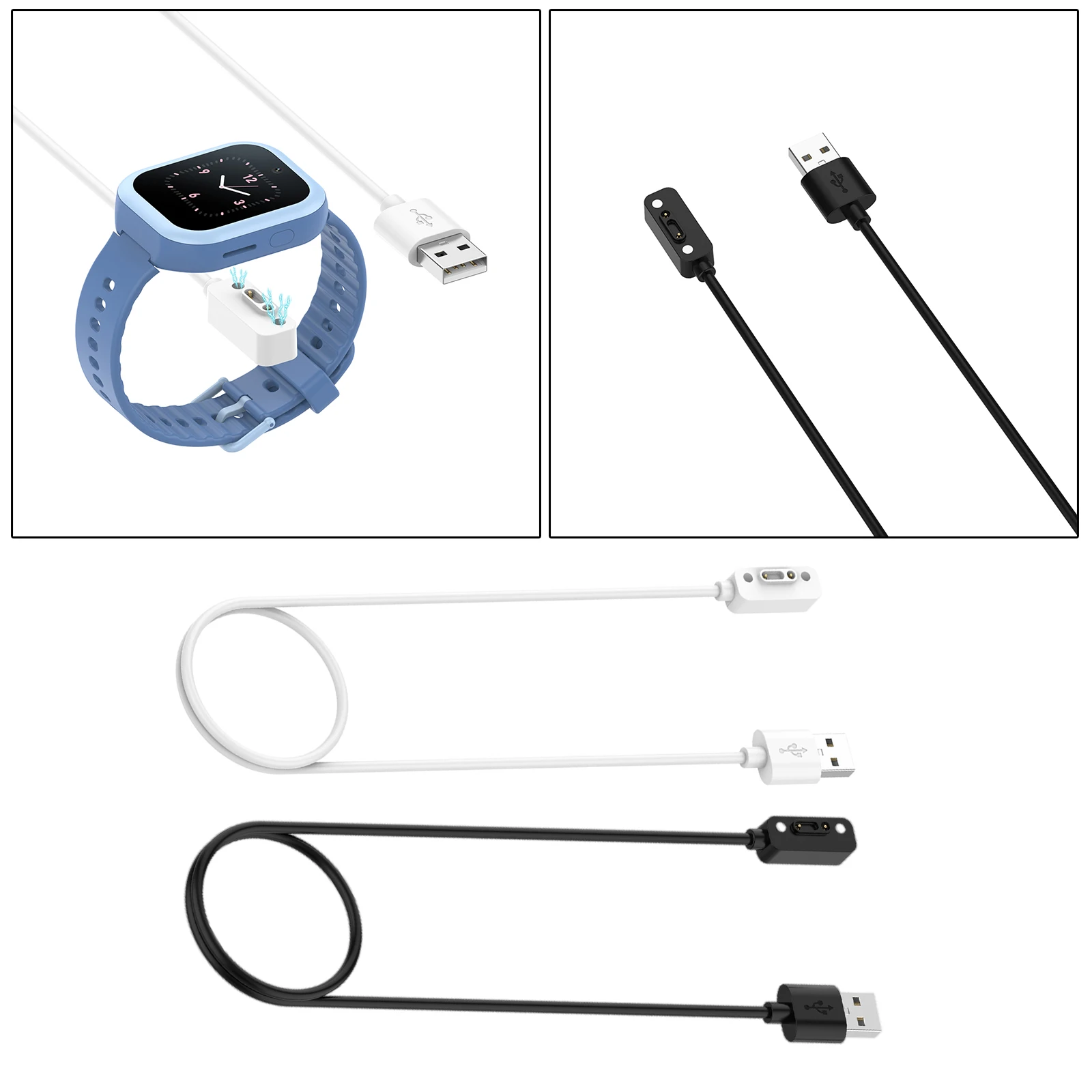 Relógio inteligente backup cabo de carregamento magnético adequado para mi coelho/xiaoxun 3c/4c/4pro/2s crianças pulseira