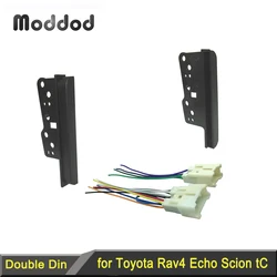 Dash Kit for Toyota Rav4 Echo Scion tC Double Din Stereo Panel Fascia With Harness for Aftermarket Radio