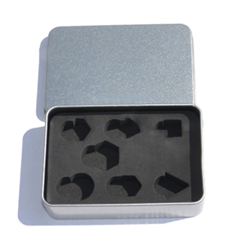 Dice Metal Box Standard Size Dice Metal Box 7pcs D4 D6 D8 D10 D% D12 D20 Set Metal Box