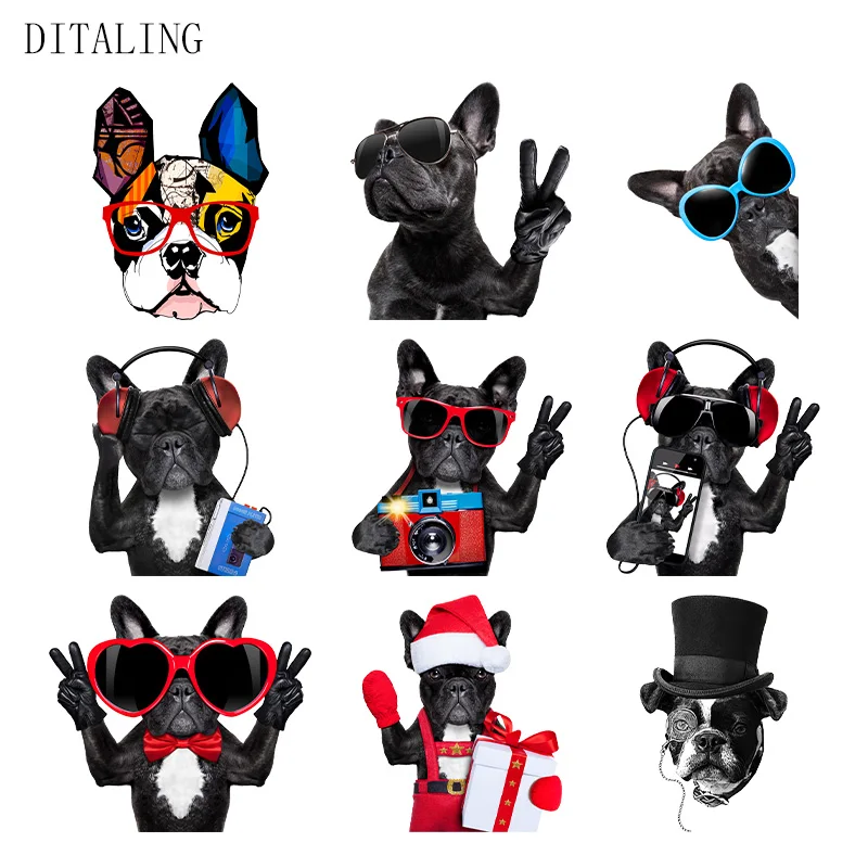 Funny Dog Patch Thermo-Sticker For Clothes Dog Iron-On Transfers For Clothing Cool Boy DIY Patch On T-Shirt Appliques On Clothes