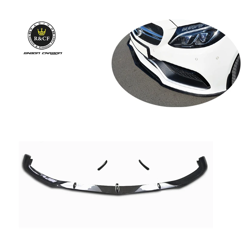 Edition 1 style carbon fiber front bumper lip splitter spoiler for Mercedes Benz C-CLASS  C63 amg W205 coupe sedan