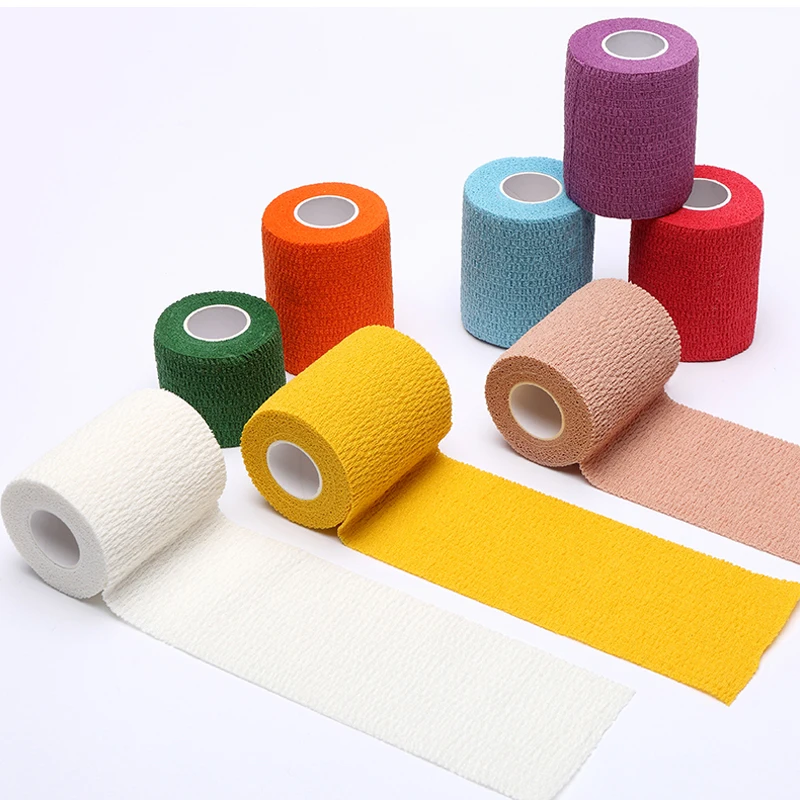 4.5M Colorful Elastic Sport Bandage Self Adhesive Bandage For Fitness Knee Support Pads Ankle Finger Wrap Kinesiology Tapes