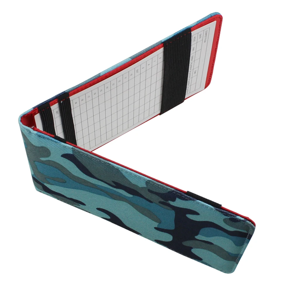 Camouflage Color Golf Scorecard Holder Oxford Cloth Score Notebook Accessories