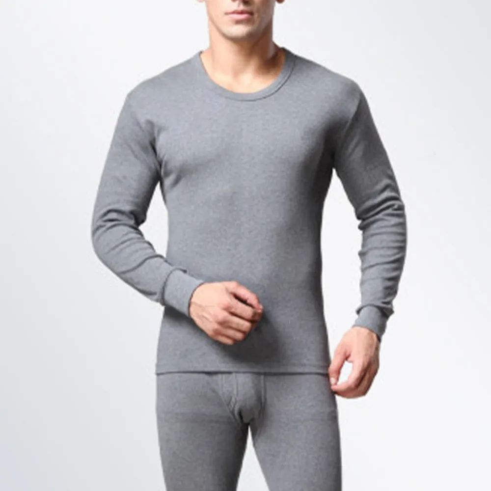 Winter Men Thermal Underwear Premium Quality Naturally Soft Cotton Fleece-lined Warm Panels Long Johns Thermo Clothing Pajamas