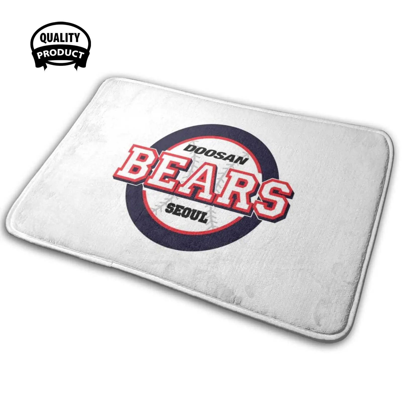 Doosan Bears Seoul Kbo Logo 3D Soft Non-Slip Mat Rug Carpet Cushion Doosan Bears Doosan Bears Korea Korean Baseball Baseball