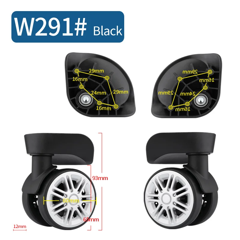 Luggage wheel tool trolley case cabin wheel aircraft mute wheel universal mute 20 inch 28 inch Swivel wheel casters