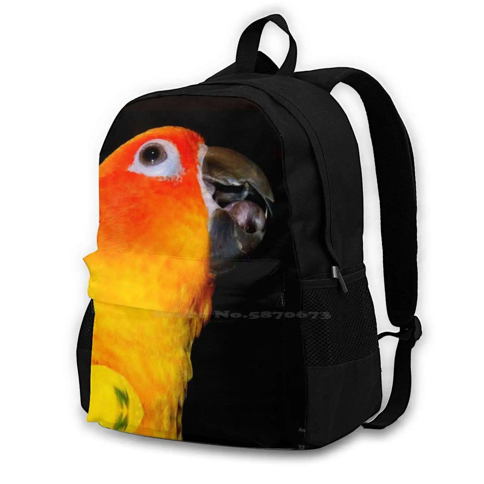 

I'M , Singing In The Rain-Sun Conure!-Nz School Bags For Teenage Girls Laptop Travel Bags Bright New Zealand Singing Song South