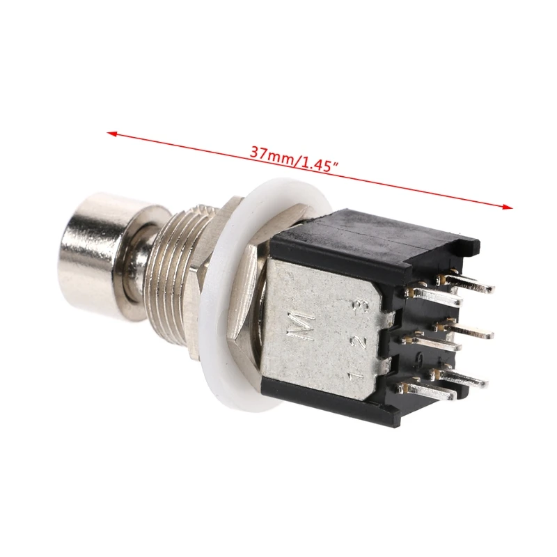 A2UD DPDT, interruptor de pie momentáneo, Pedal de efectos de guitarra, caja de estoma de Metal