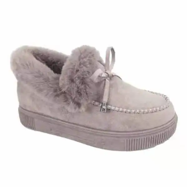 2022 Winter New Women's Cotton Winter Flat with Shallow Mouth Suede Warm Women's Cotton Shoes In Stock Multicolor Plus Size