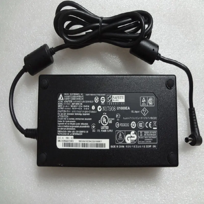 

NEW Delta 19.5V 9.2A 180W ADP-180NB BC 5.5mm AC Adapter For MSI GT70 2PC-894US MS1763 Gaming Laptop Original OEM Charger