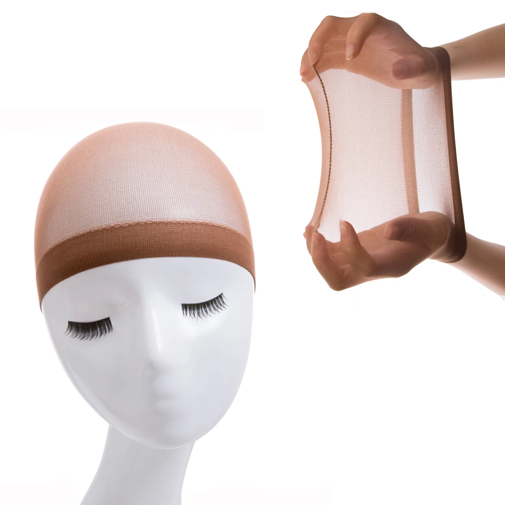 2 Pieces/Pack Good Quality Hair Net For Weave Hair Wig Nets Stretch Mesh Wig Cap For Making Wigs Free Size