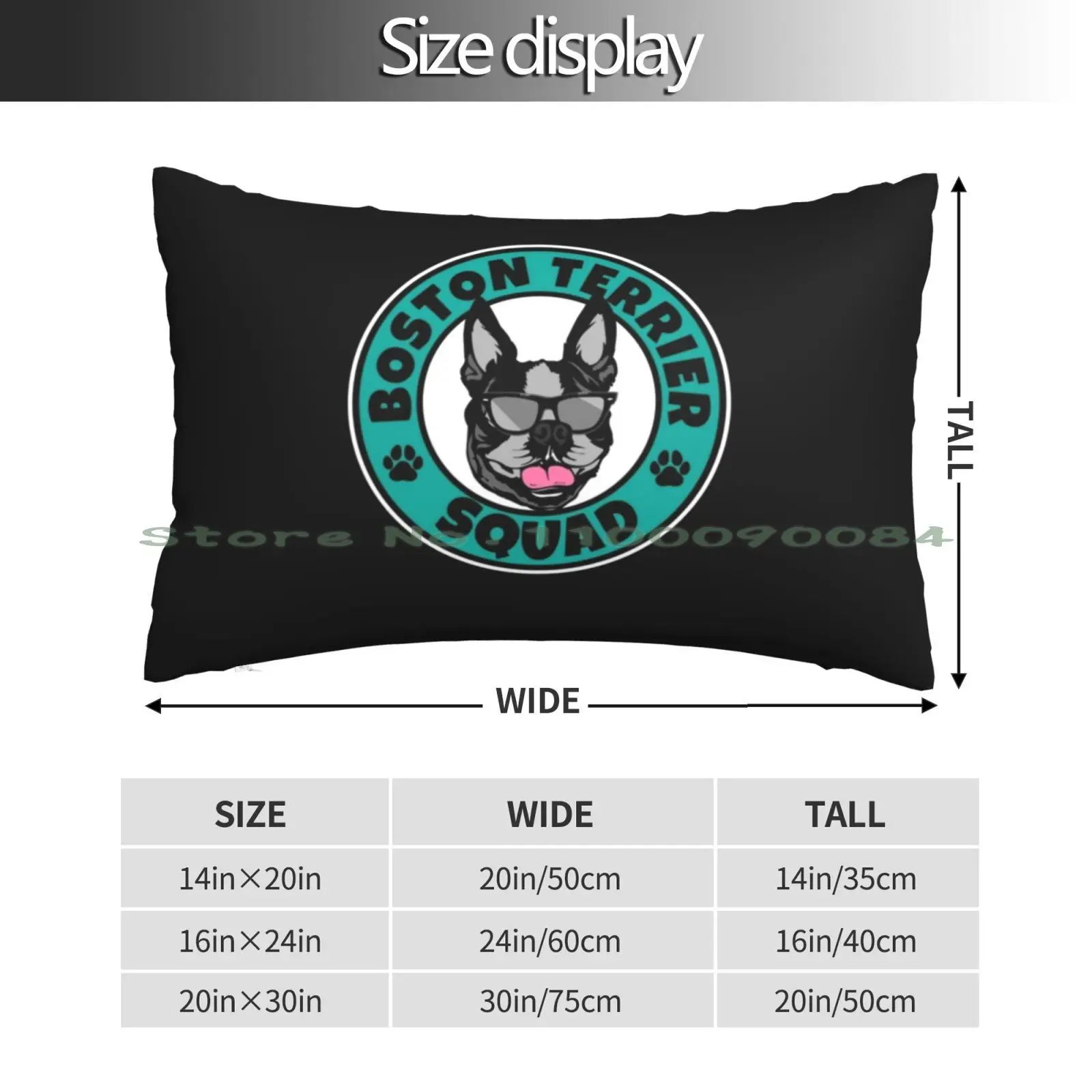 Boston Terrier Squad I Dog Lover I Boston Terrier Pillow Case 20x30 50*75 Sofa Bedroom Orlando Florida Wdw Theme Park Kingdom