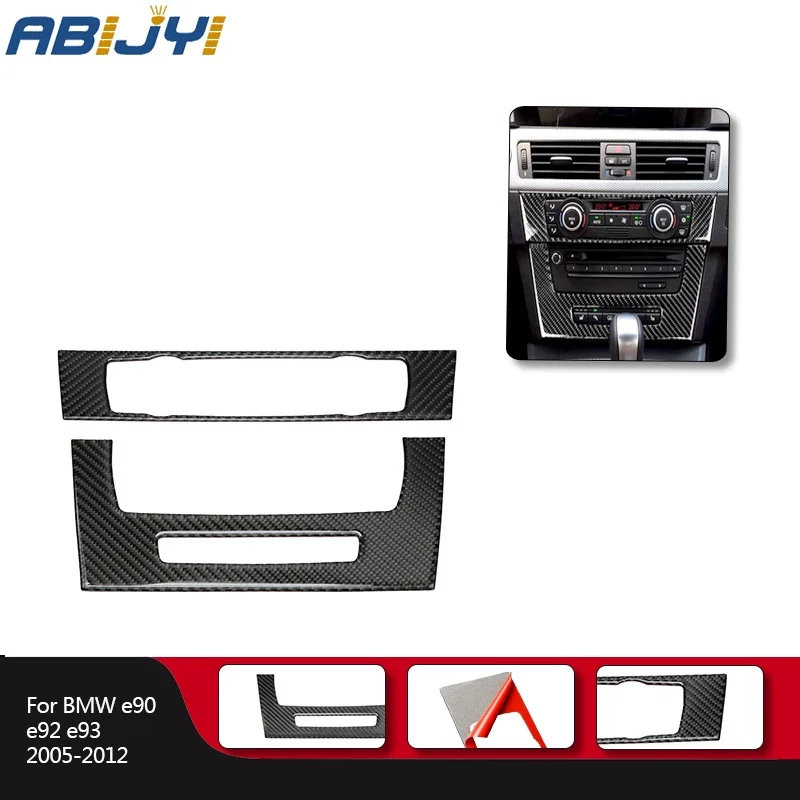 

Car Styling For BMW e90 e92 e93 3 Series Accessories Interior Trim Carbon Fiber Air Conditioning CD Control Panel Decoration