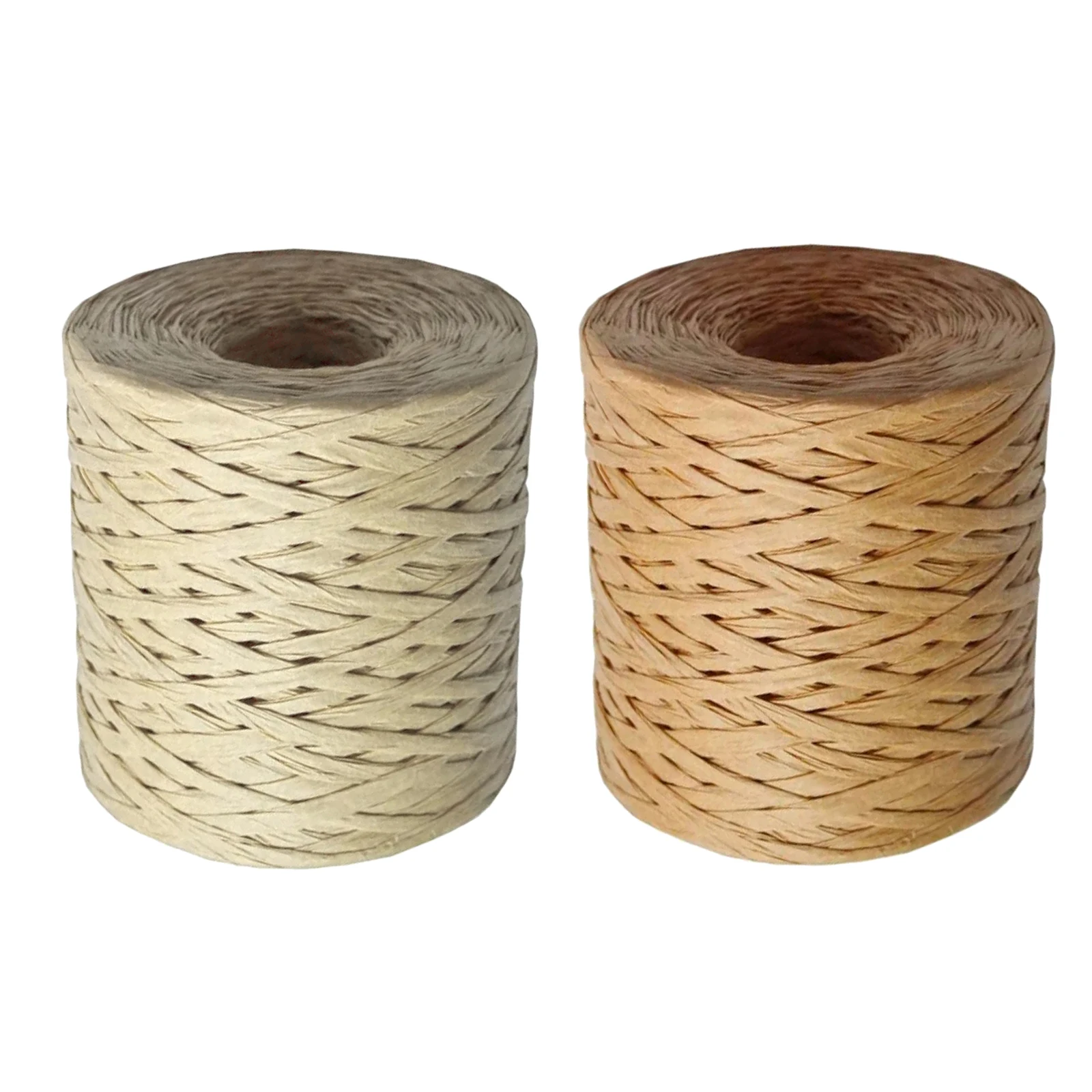 200m Natural Straw Raffia Paper Rope Gift Wrapping Crafts Ribbon Roll Party Supplies Cake Packing String Cords DIY Scrapbooking