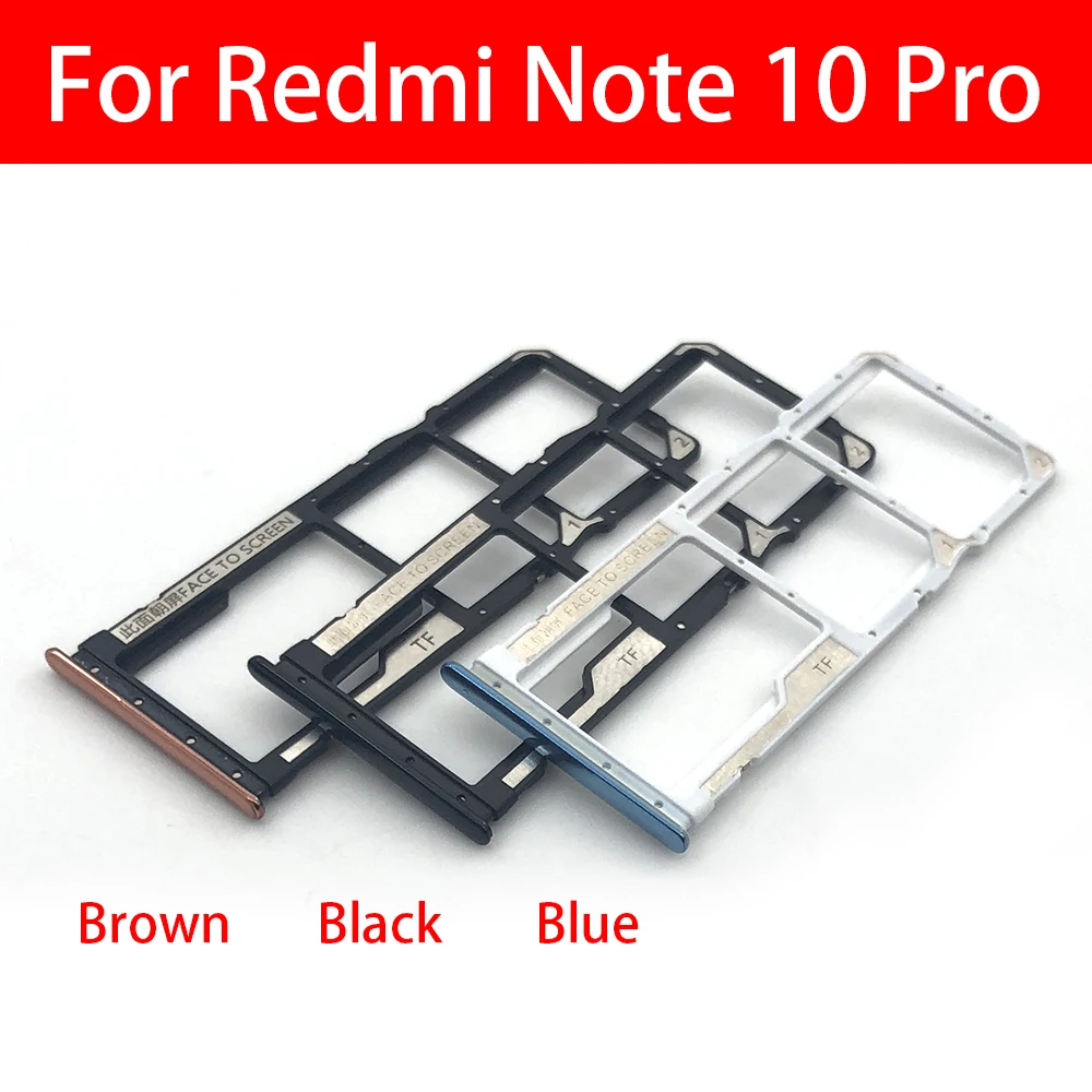 New For Xiaomi Redmi Note 5 9 10 Pro 9S SIM Card Tray Socket Slot Holder Adapters Replacement Spare Parts