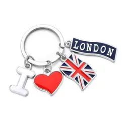 New cute rice word national flag travel keychain fashion car bag keychain holiday travel souvenir gift