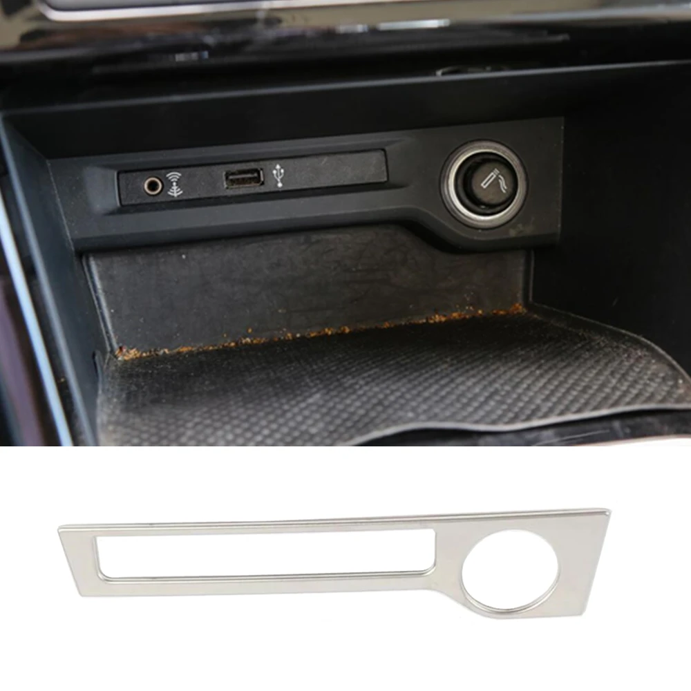 For VW Volkswagen Touran L 2016 2017 2018 2019 2020 Car Sticker Control Socket Charge Cigarette Smoke Lighter Switch Frame Trim