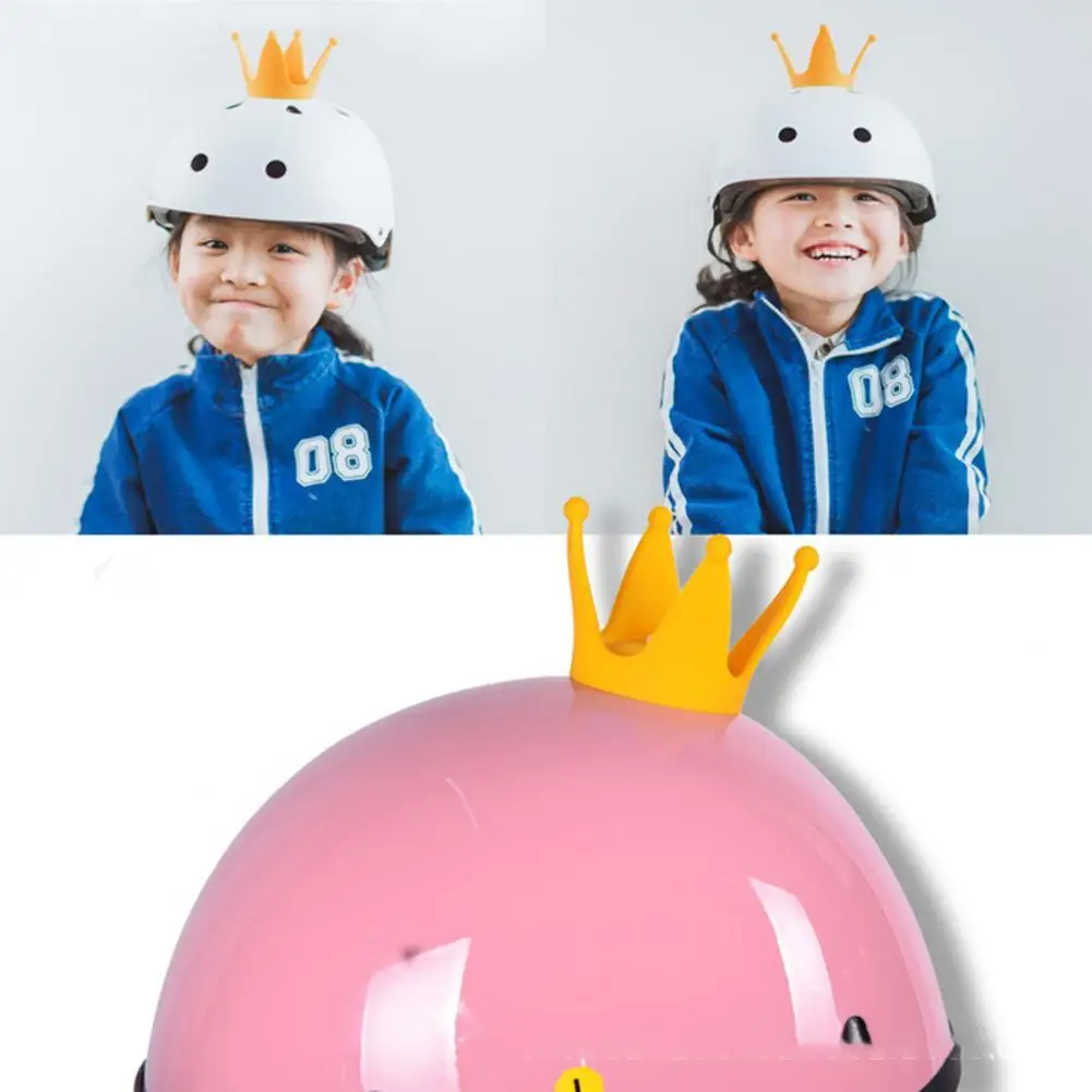 

80% Dropshipping!!Helmet Crown Decor with Suction Cup Silicone Cute Motorcycle Helmet Crown for Kids