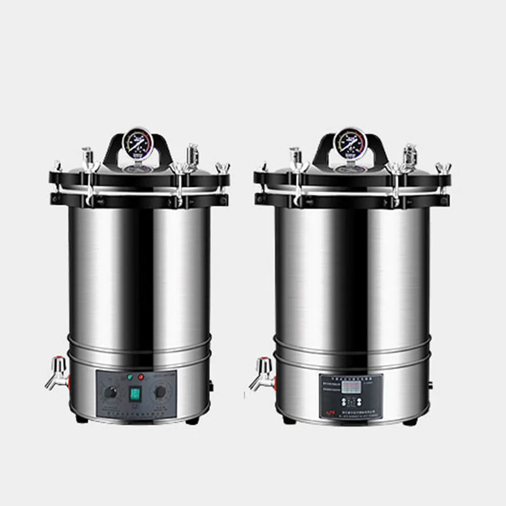 Portable Stainless Steel Heating Autoclave High Pressure Sterilizer Sterilization Pot Pressure Steam 24L