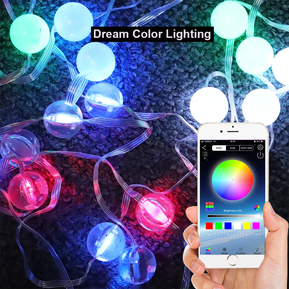 Imagem -04 - Led Globe Lights Guirlanda Rgb String Light Lâmpada ao ar Livre Apto para o Natal Feriado Casamento Casa Decoração de Ano Novo 5m 10m