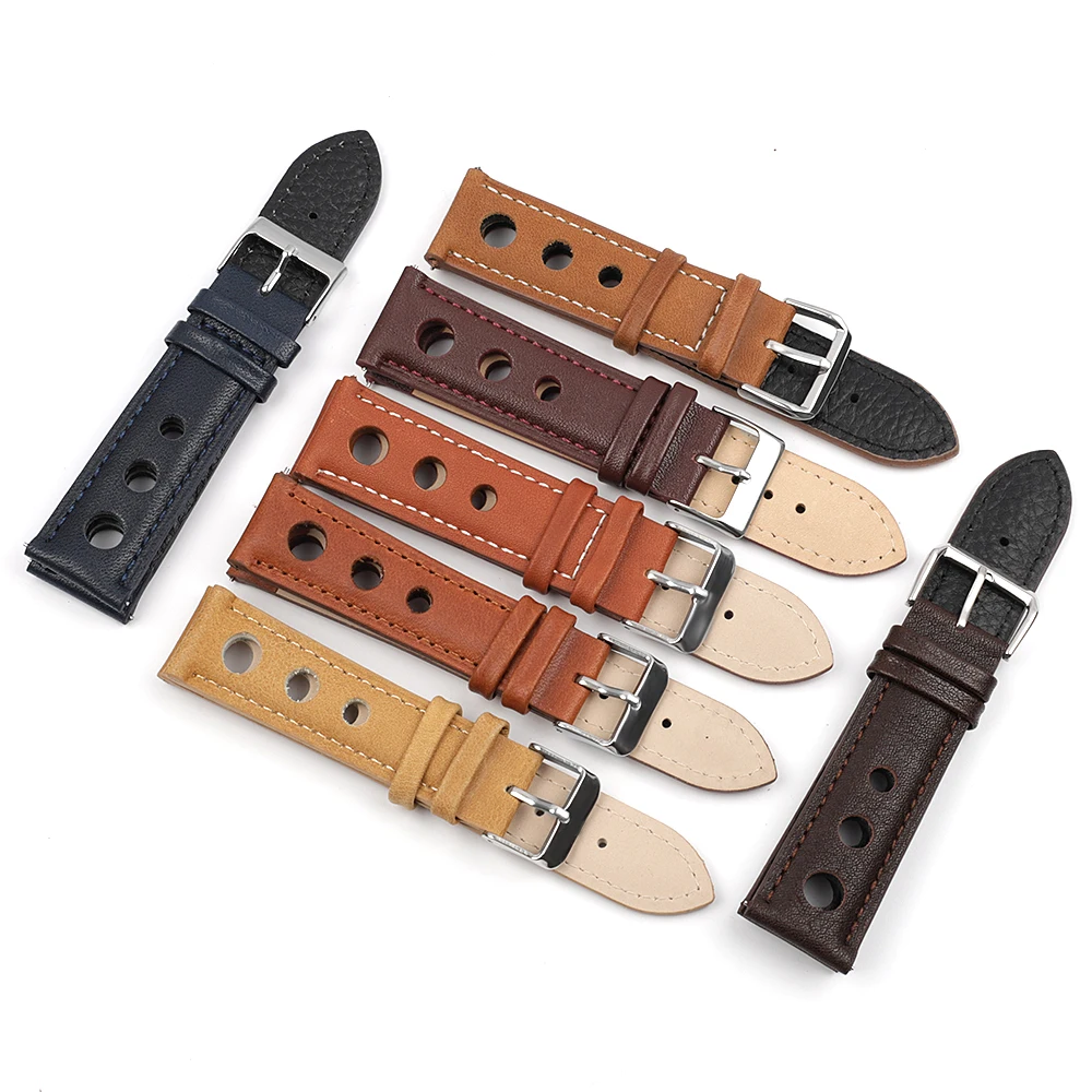 Onthelevel Genuine Leather Band 18mm 20mm 22mm 24mm Vintage Handmade Watch Strap