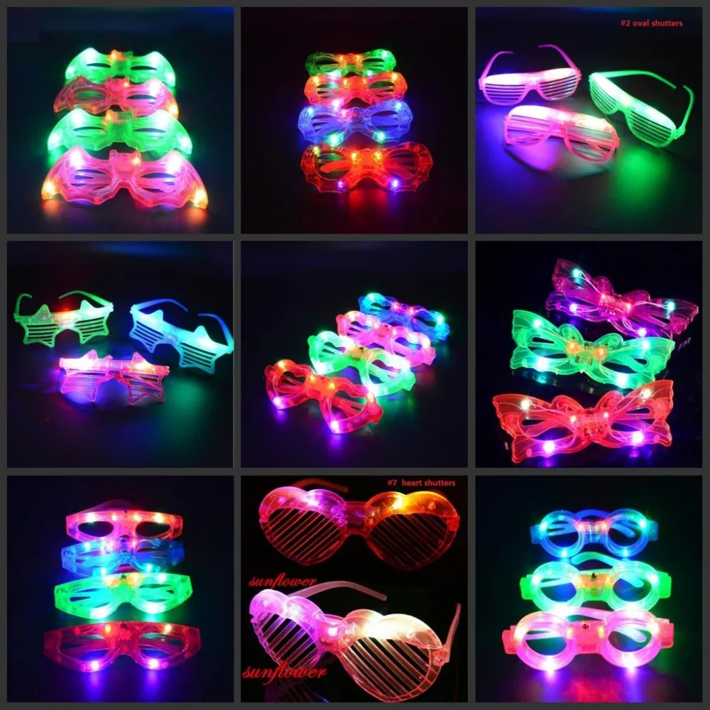 

Blinking LED Blind Shutter LED Flashing Light Up Glasses Dance Mask Cosplay Cheer Props Halloween Christmas Party bar disco