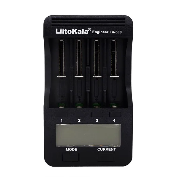 Liitokala lii-500 LCD 3.7 فولت/1.2 فولت AA/AAA 18650/26650/16340/14500/10440/18500 شاحن بطارية مع شاشة + 12V2A التكيف + الإخراج 5V1A