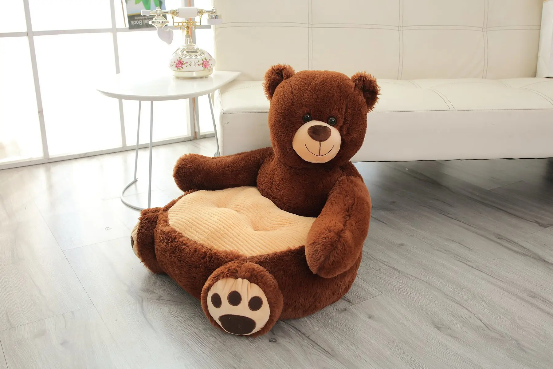 Sofa Cover Cartoon Kids Plush Seats Sofa Comfortable Animal Bear Panda Baby Portable Chair Sofa Gifts for Children Without Inner