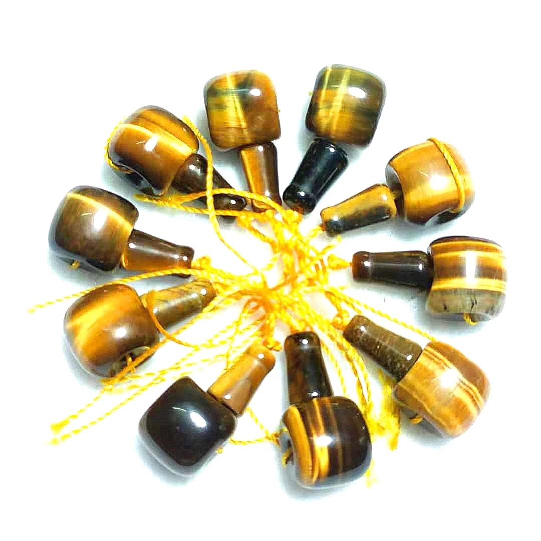 Natural Tiger Eye Stone Beads Tibetan Three-hole Buddha Head Buddhist Beads Rosary Jewelry Connection Accessories Free Shipping