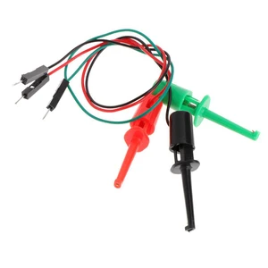 اختبارات نوع الخطاف الكهربائي ، مشبك الاختبار ، اختبار الترانزستور ، طقم المجسات برأس ذكر ، خط دوبونت ، 3 قطع لكل مجموعة أعلى 8 مبيعات اختبار الصمام الإلكتروني - رقم 7