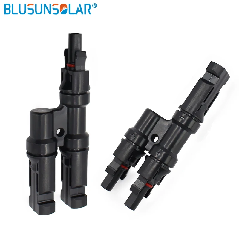 

Blusunsolar 10 Pairs 2 In 1 T Branch Connector TUV Approval Tyco Connector T Branch Solar PV Connector For Solar System