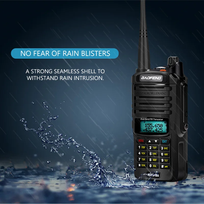 Baofeng-walkie-talkie resistente al agua, radio de alta calidad, 25km, para UV-9R plus, ham, cb, comunicador, para baofeng uv 9r plus