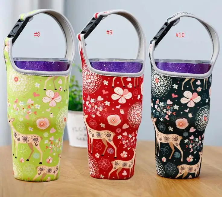 50-200pcs 30oz Tumbler Cover Carrier Holder Neoprene Coffee Cups Sleeve Bags For 32oz Water Bottle With Carrying Handle SN3631