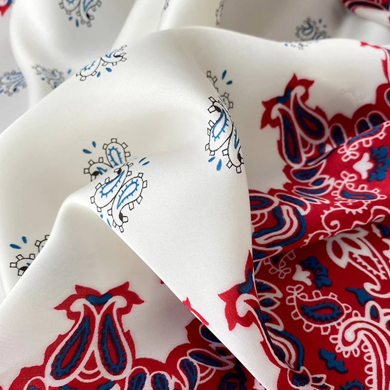 Foulard carré en soie pour femmes, Design Paisley imprimé, pour cheveux, mode fille, nouvelle collection 2020